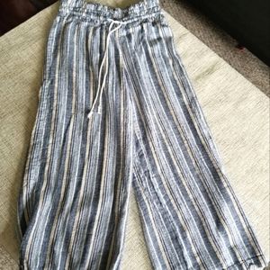 Indigo Rein Striped Boho Linen Blend Pants